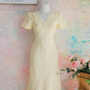 Daisy Whisper Linen Dress