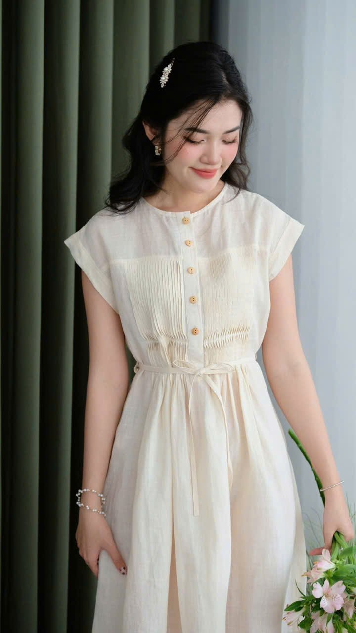 knee length dresses for ladies Italian linen women's dress – linocolore