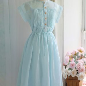 Pastel Breeze Pleated Dress