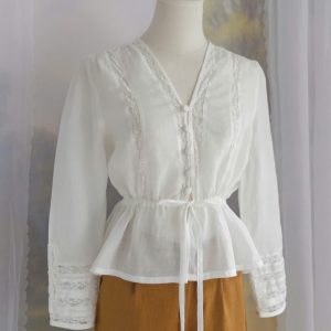 Luna Lace White Blouse
