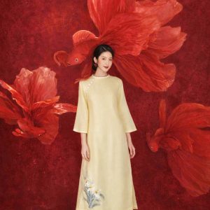 Golden Blossom Áo Dài Set