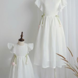 Ivory Tulip Mother & Daughter Dress