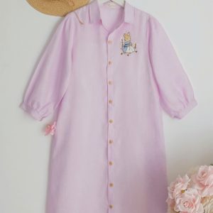 Blush Bunny Linen Dress