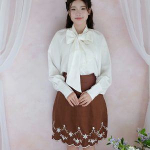 Cocoa Ribbon Blossom Set